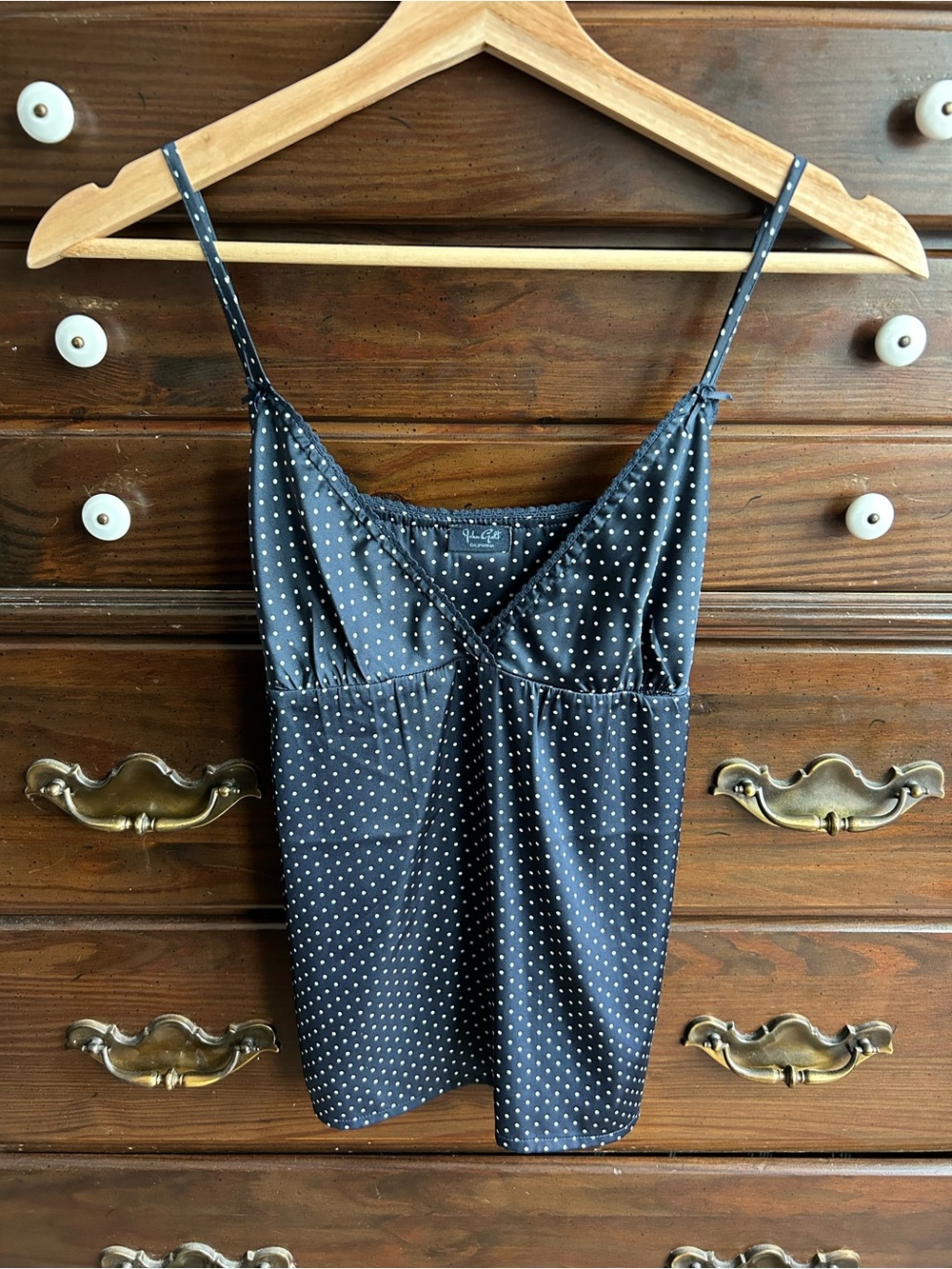 Brandy Melville Polka Dot Silk Tank